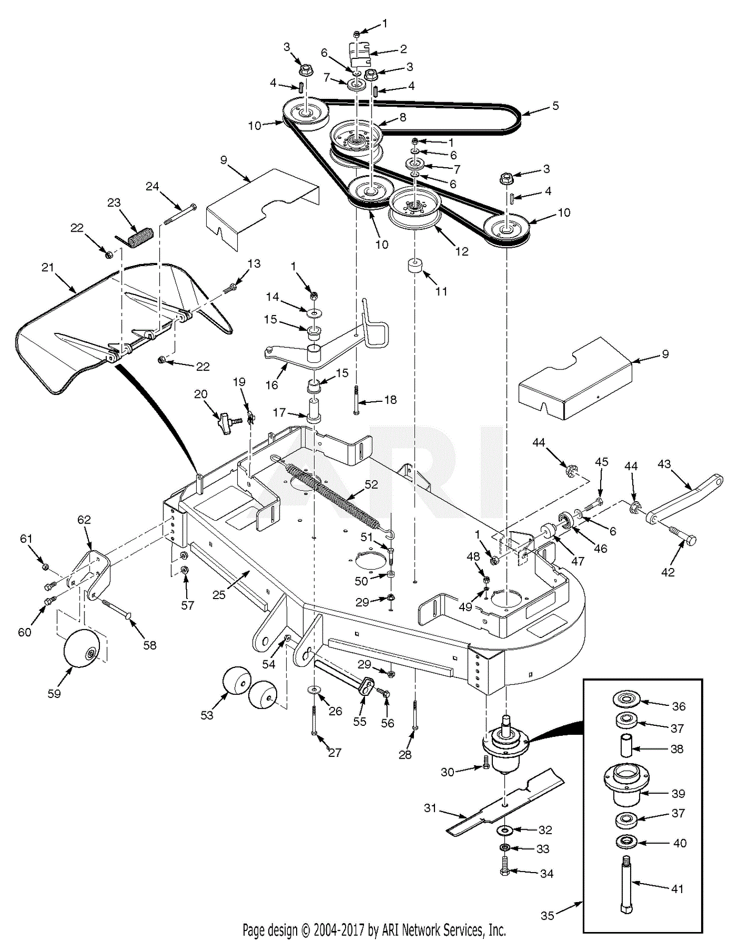 Scag SWZT52-18FS (S/N J7400001-J7499999) Parts Diagram for 52