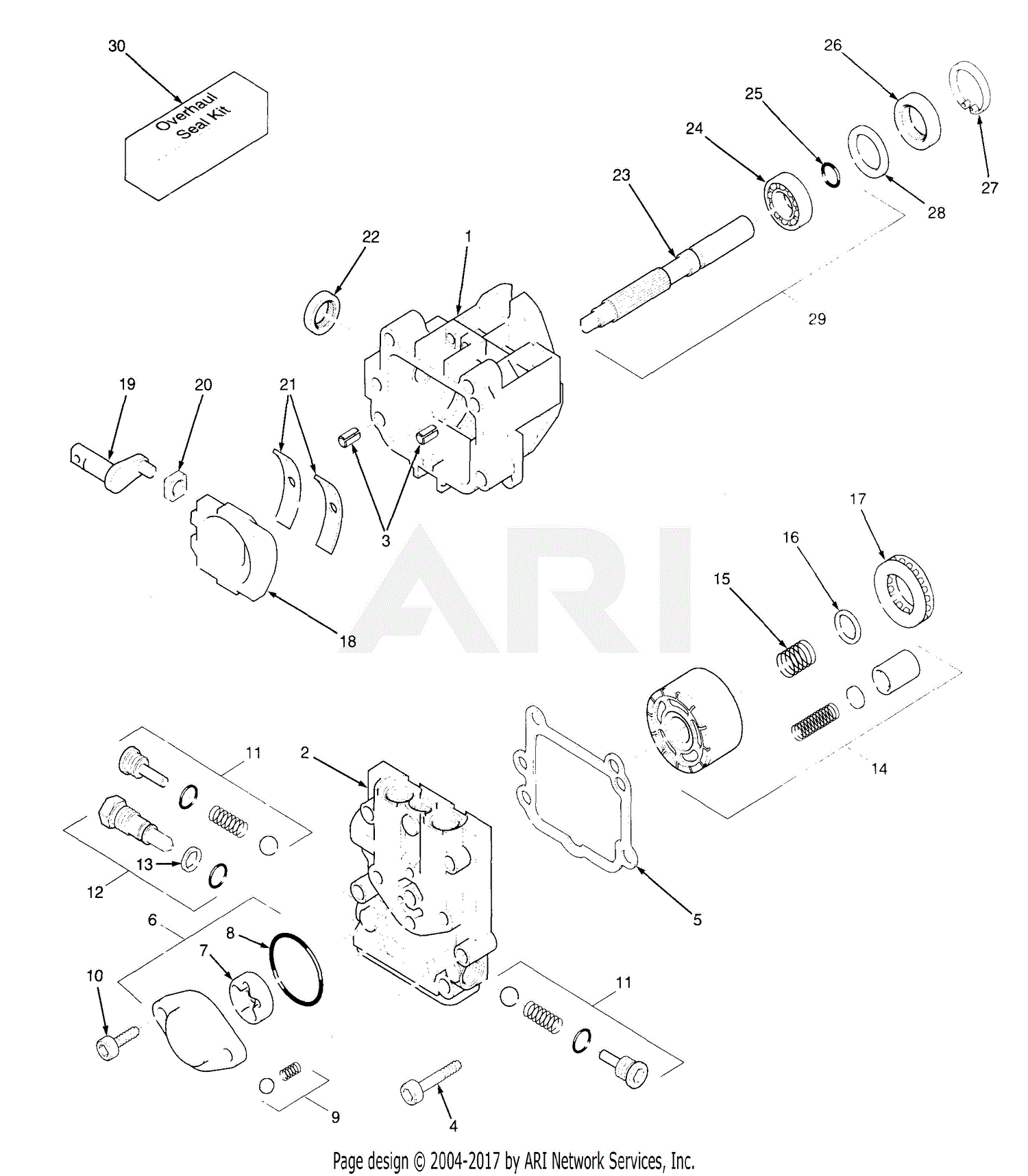 Scag SWZU48-17KA (S/N 4790001-4799999) Parts Diagram for Hydraulic Pump ...