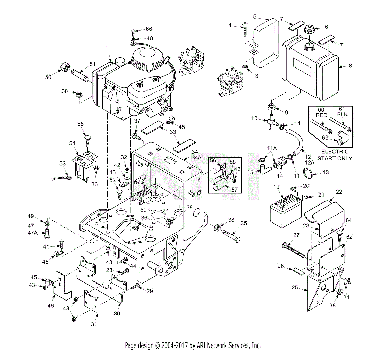 Scag SWZU48A-17KA (S/N 7410001-7419999) Parts Diagram for Engine Deck