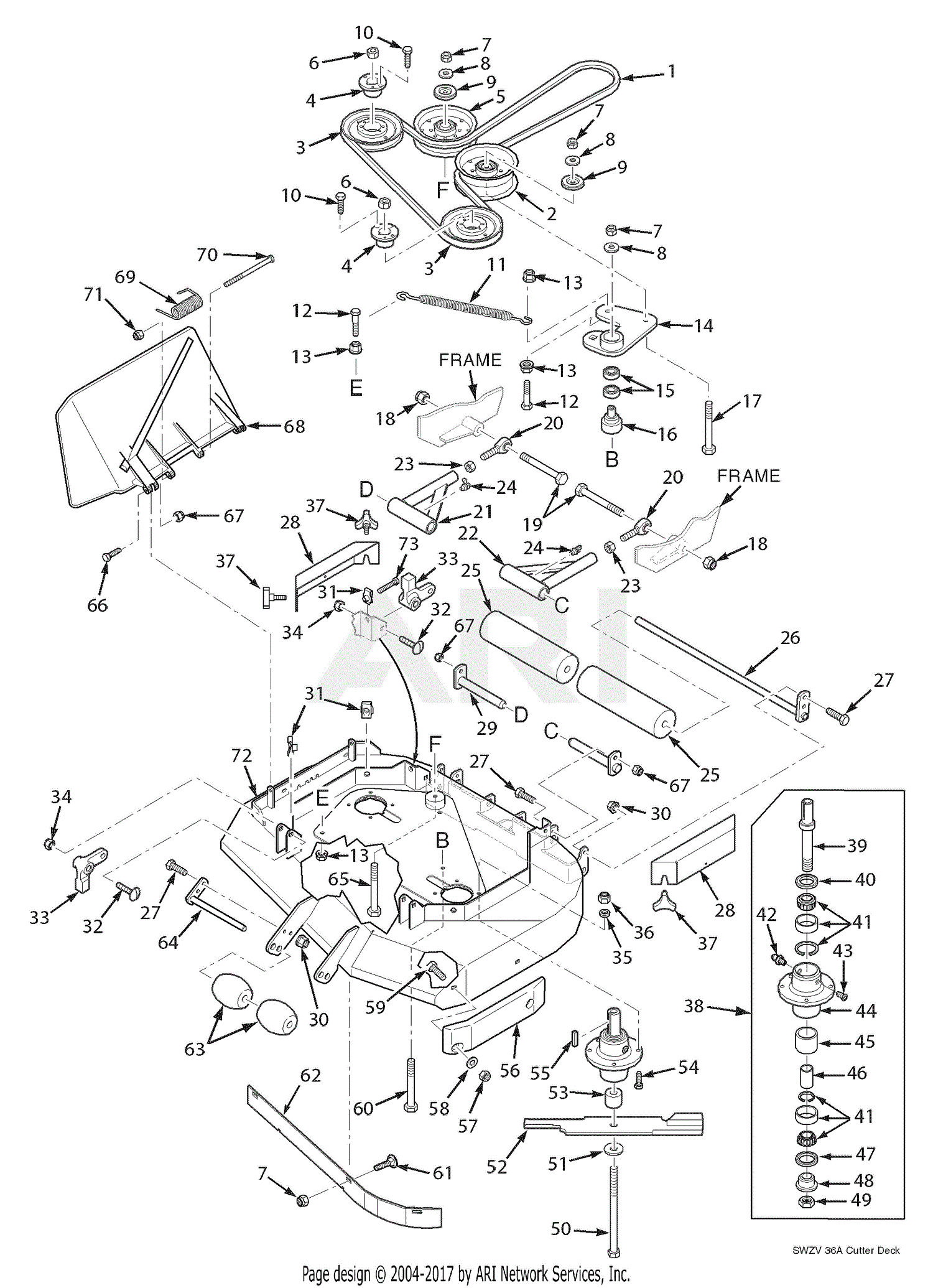 Scag SWZV36A-16KAI (Pro V) (S/N D4000001-D4099999) Parts Diagram for ...