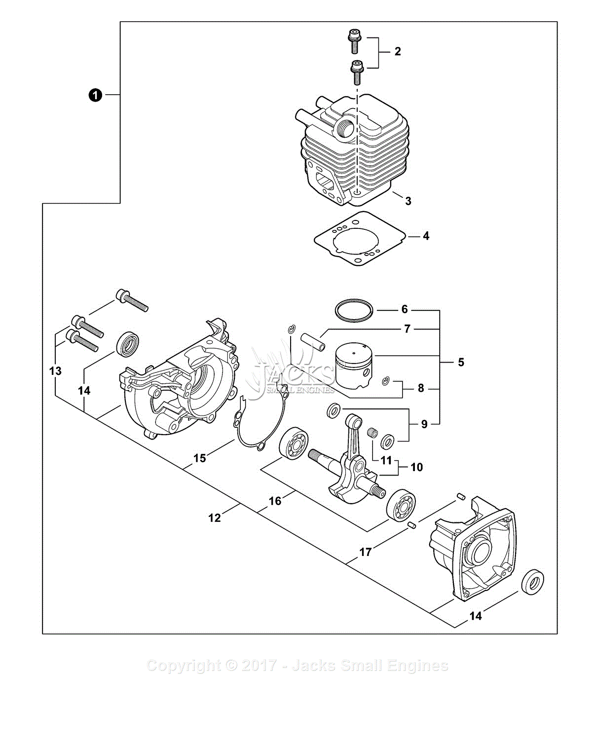 Shindaiwa EB212 S/N: P37311001001 - P37311999999 Parts Diagram for ENGINE