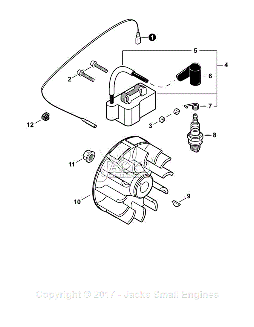 Shindaiwa EB344 S/N: P43914001001 - P43914999999 Parts Diagram for IGNITION