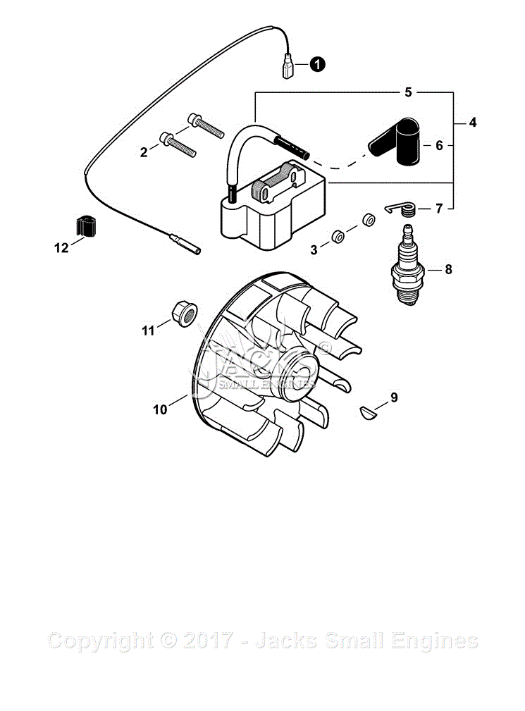 Shindaiwa T254 S N: T10212001001 - T10212999999 Parts Diagram For Ignition