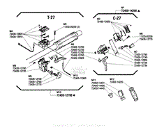 Shindaiwa T27 Parts Diagram for Carburetor