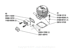 Kit diaphragme Carburateur Joints SHINDAIWA C350 TK 225045 Débrouss