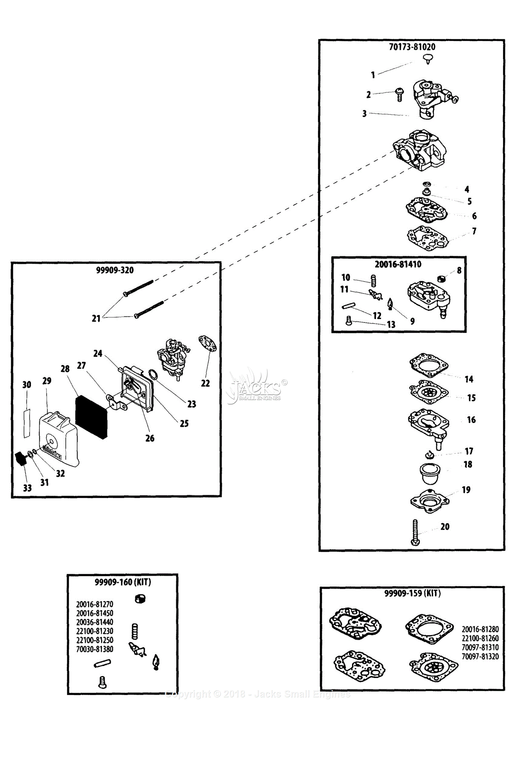 Shindaiwa LE230 Parts Diagram for Carburetor (EPA/CARB)