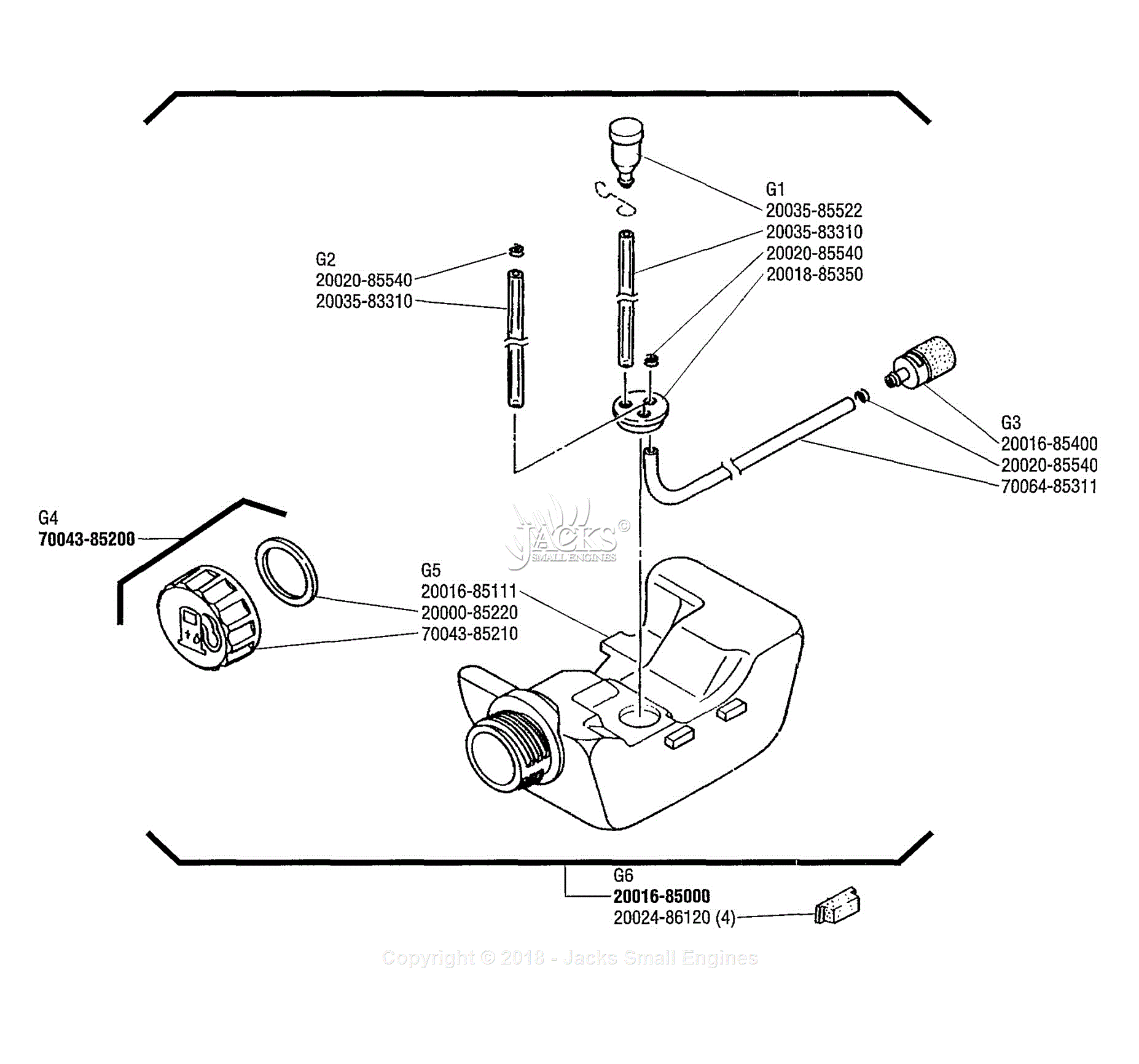 Shindaiwa F230 Parts Diagram For Fuel Tank 6456