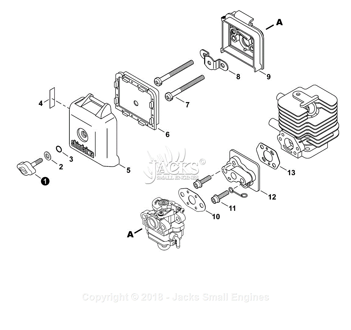 Shindaiwa T230xr Sn T23520001001 T23520999999 Parts Diagram For Intake 5818