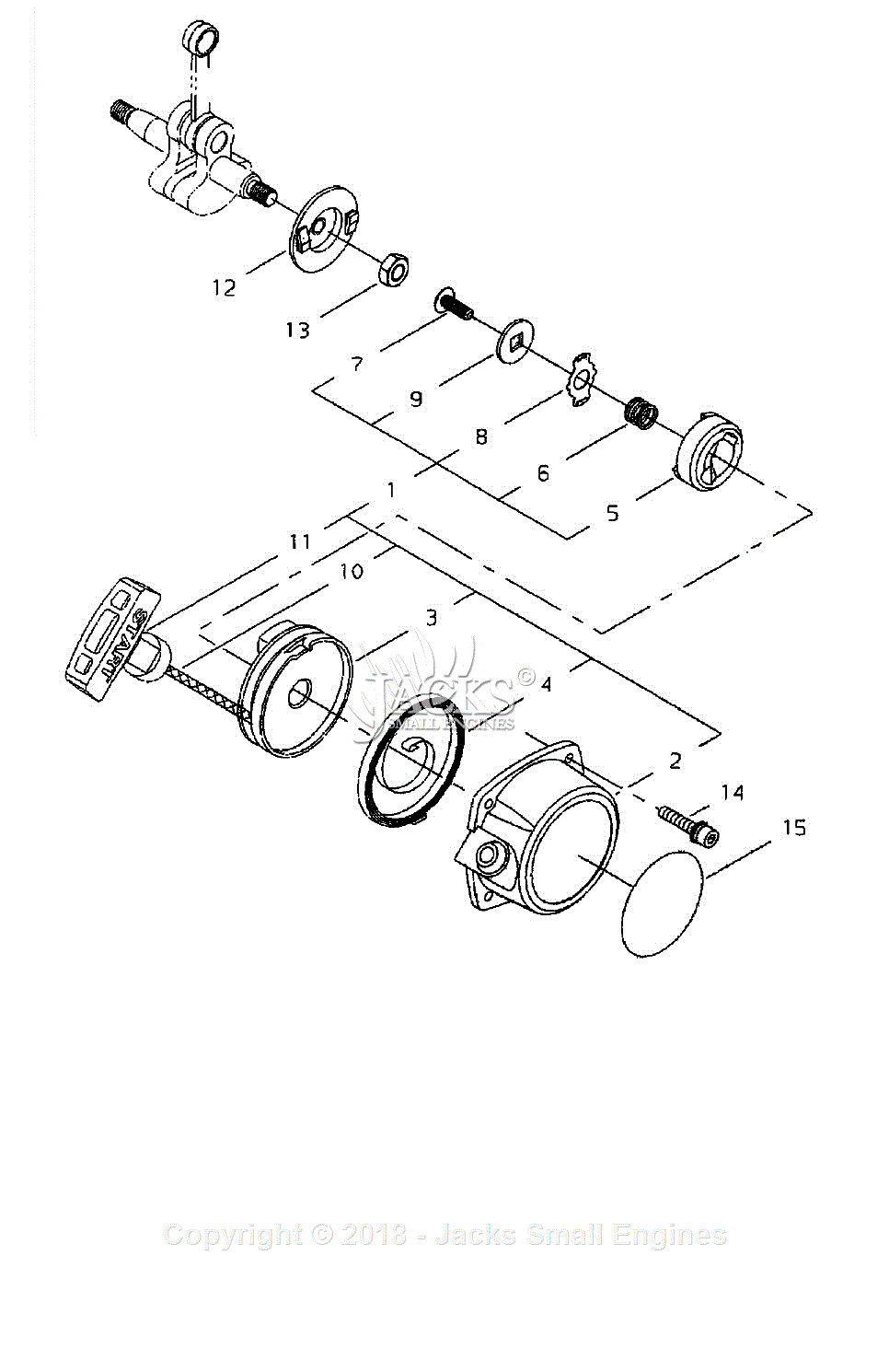 Shindaiwa T231X Parts Diagram for Starter