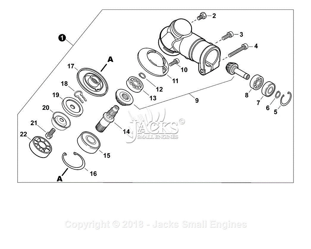 Shindaiwa T242X S/N: T73914001001 - T73914999999 Parts Diagram for GEAR ...