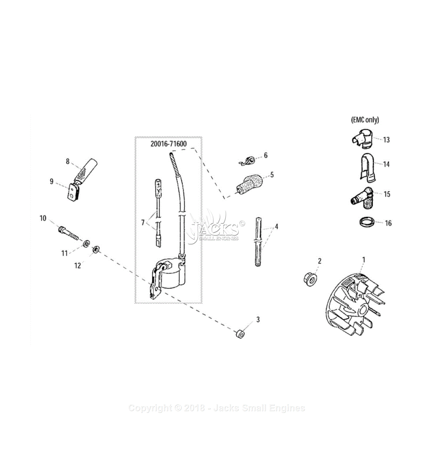 Shindaiwa AH230 Parts Diagram for Flywheel Coil