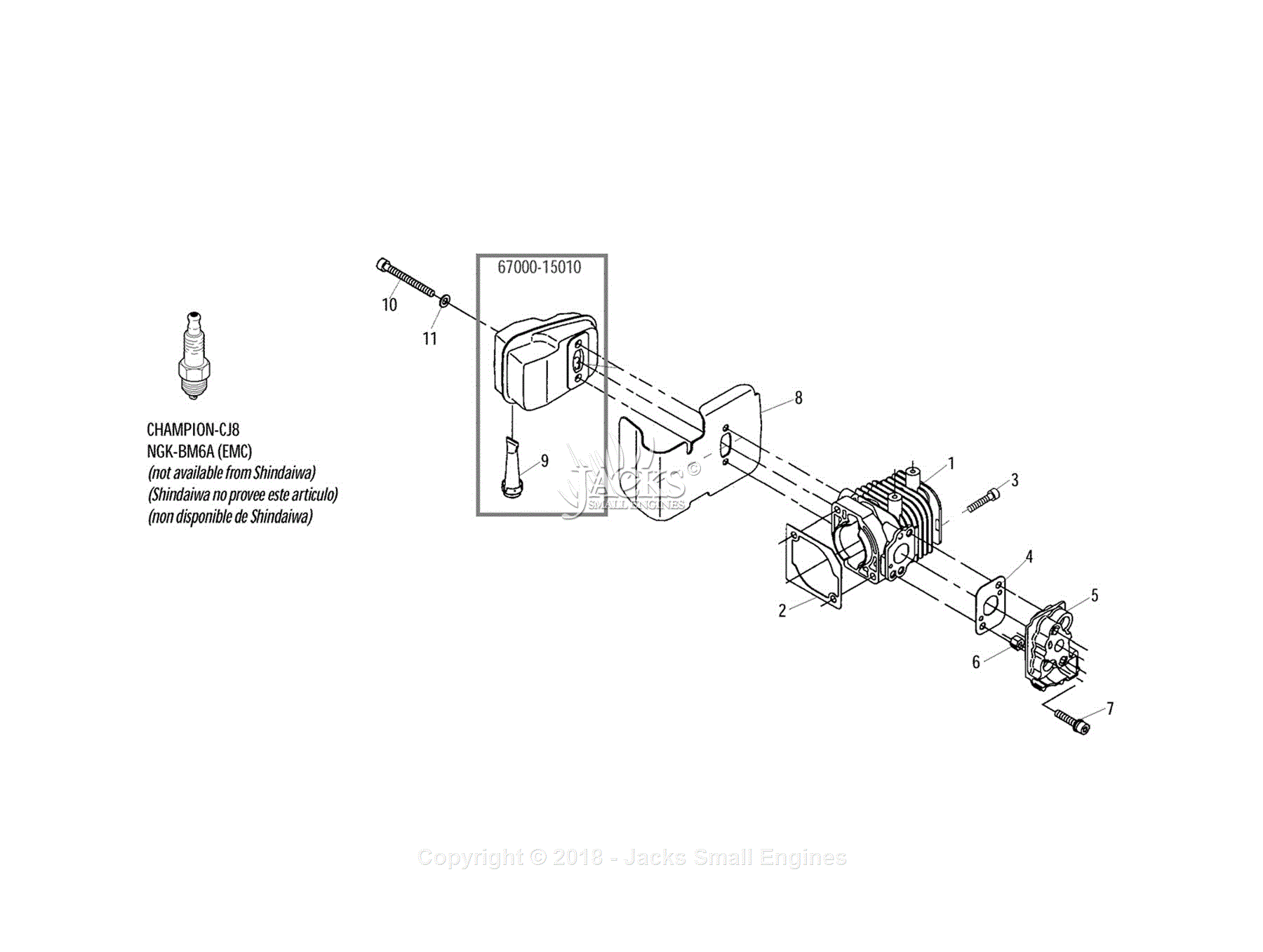 Shindaiwa 22dh Parts Diagram For Cylinder Muffler 2856