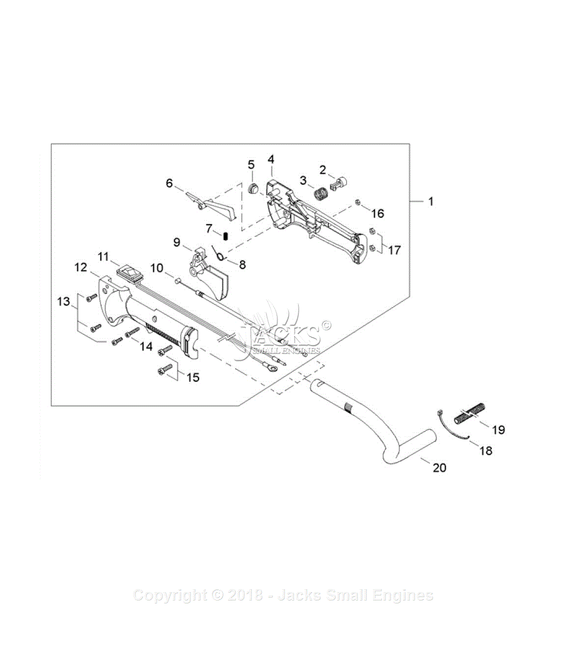 Shindaiwa Ht231 Sn T08511001001 T08511999999 Parts Diagram For Rear Handle Throttle Control 7601