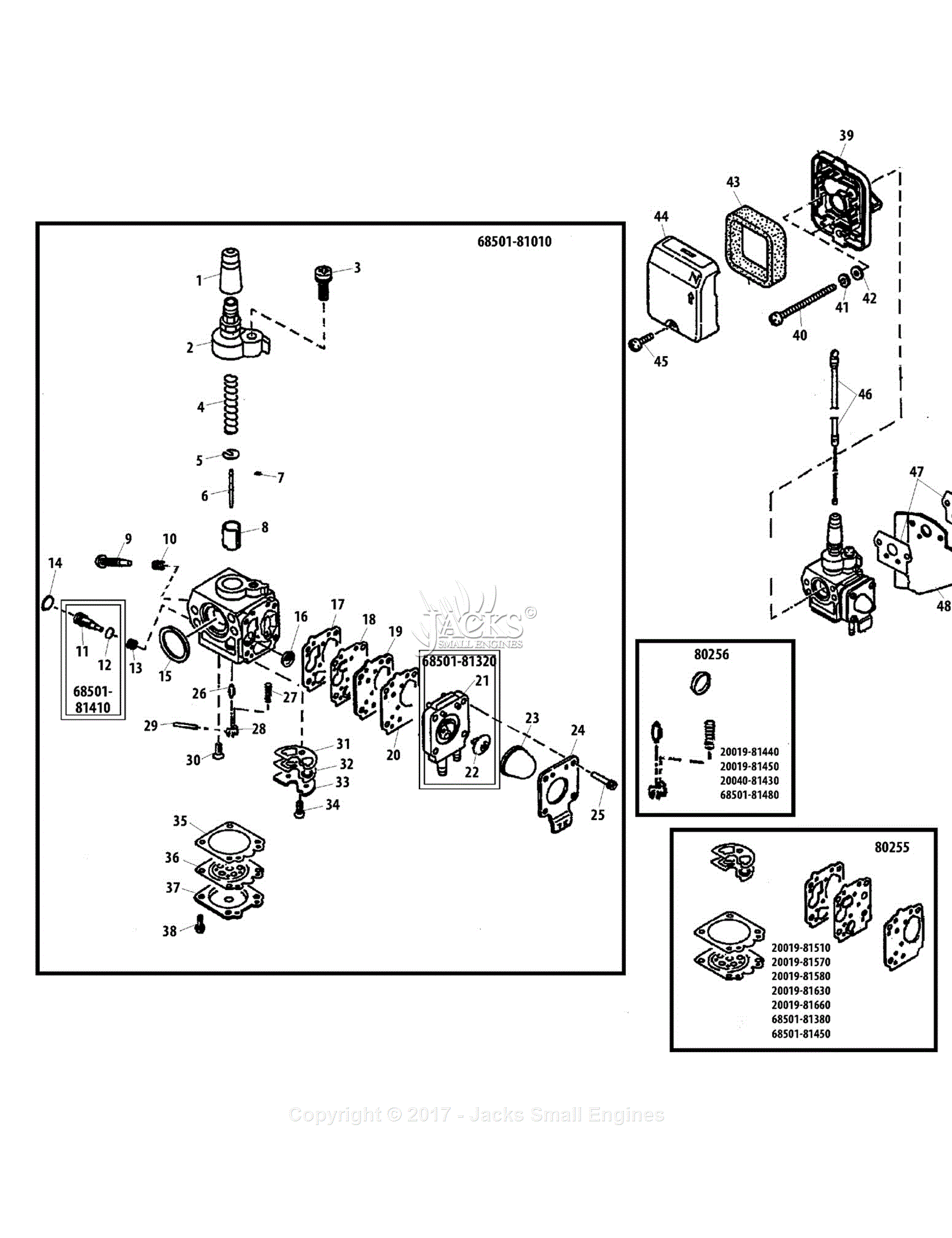 Shindaiwa ES726 Parts Diagram for Carburetor