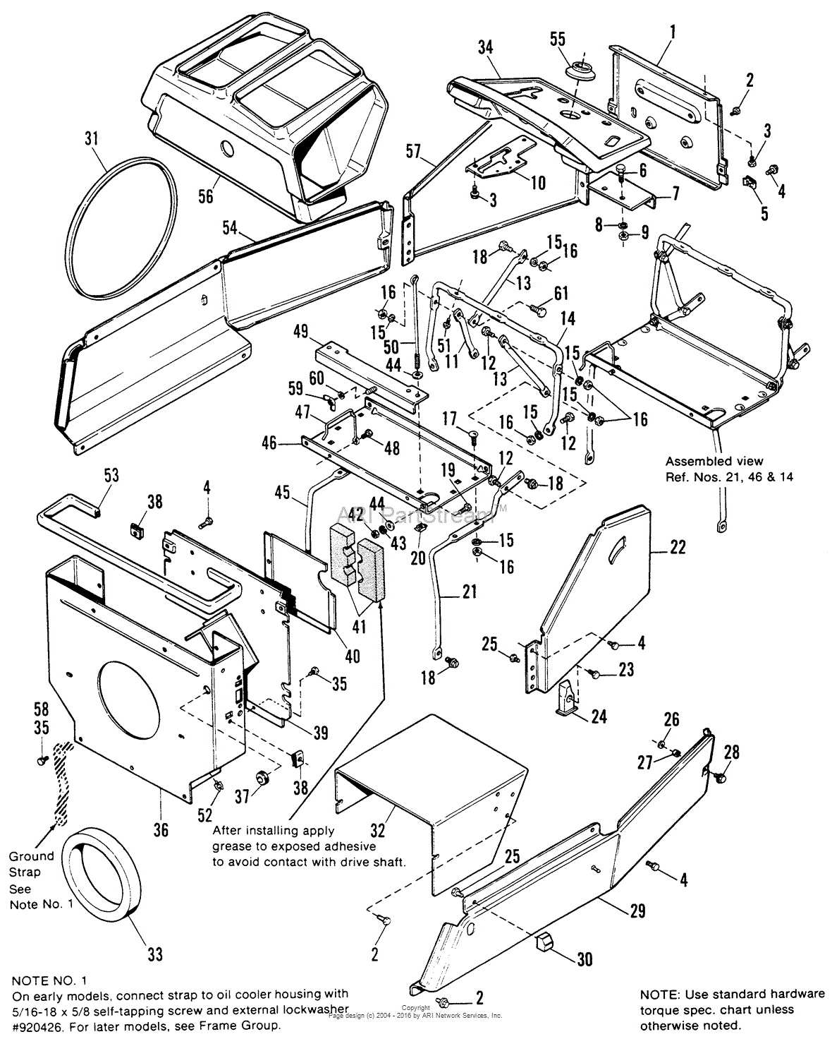 Simplicity Sunstar 60 Mower Deck Parts