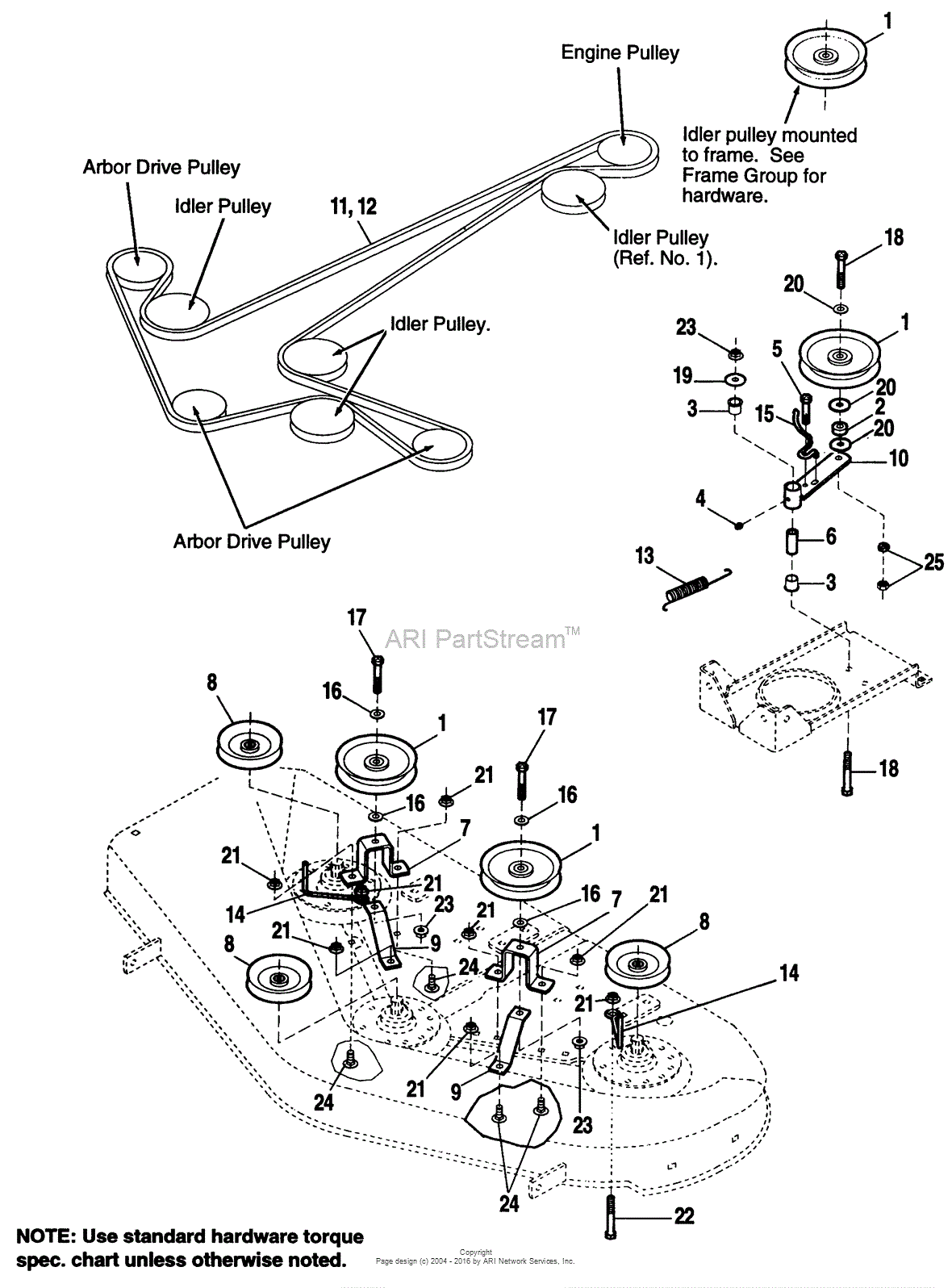 Simplicity 1691666 48" Mower Deck Parts Diagram for 42" & 48" Mower