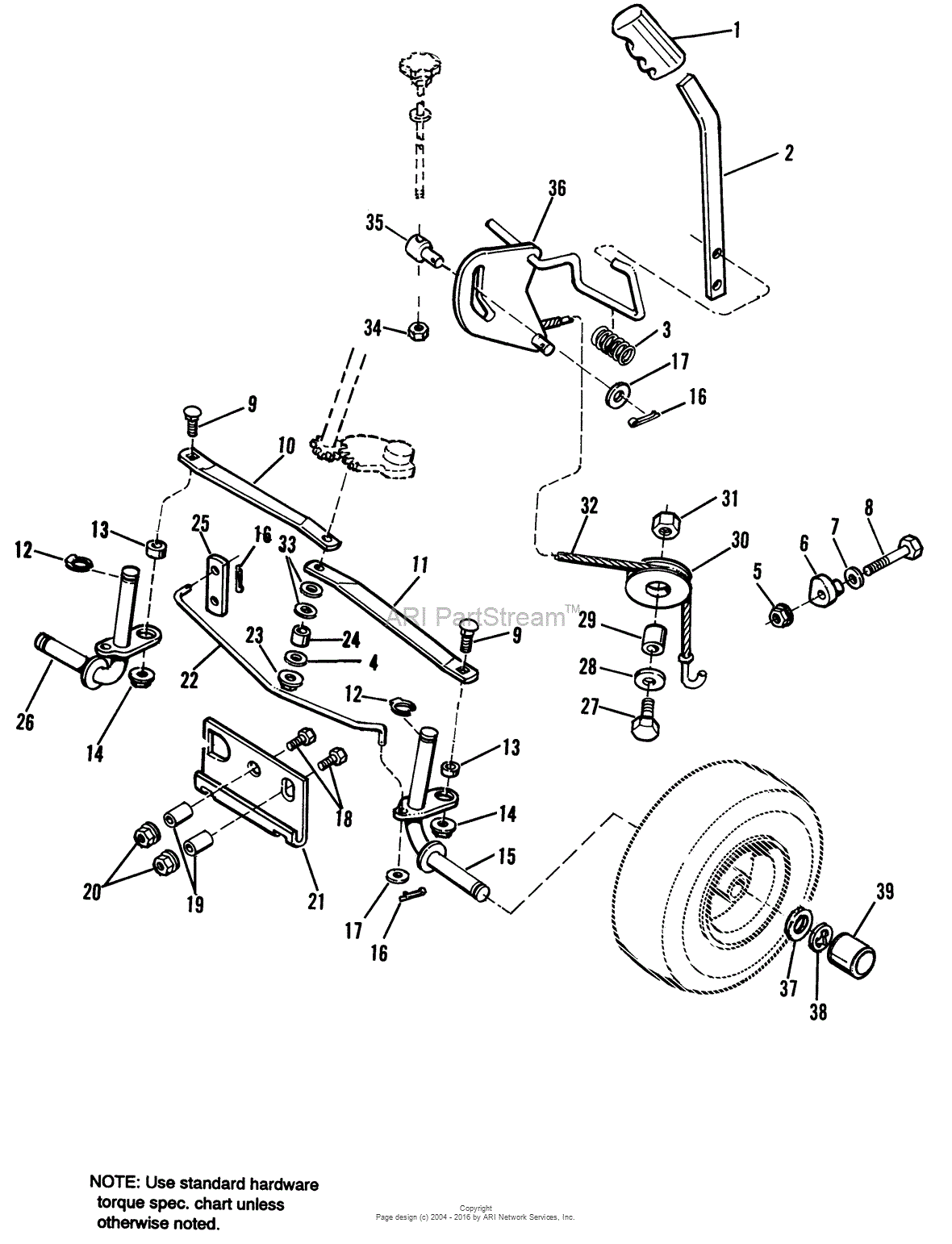 Simplicity 1692130 - Coronet, 12.5HP Hydro Parts Diagram for Steering ...