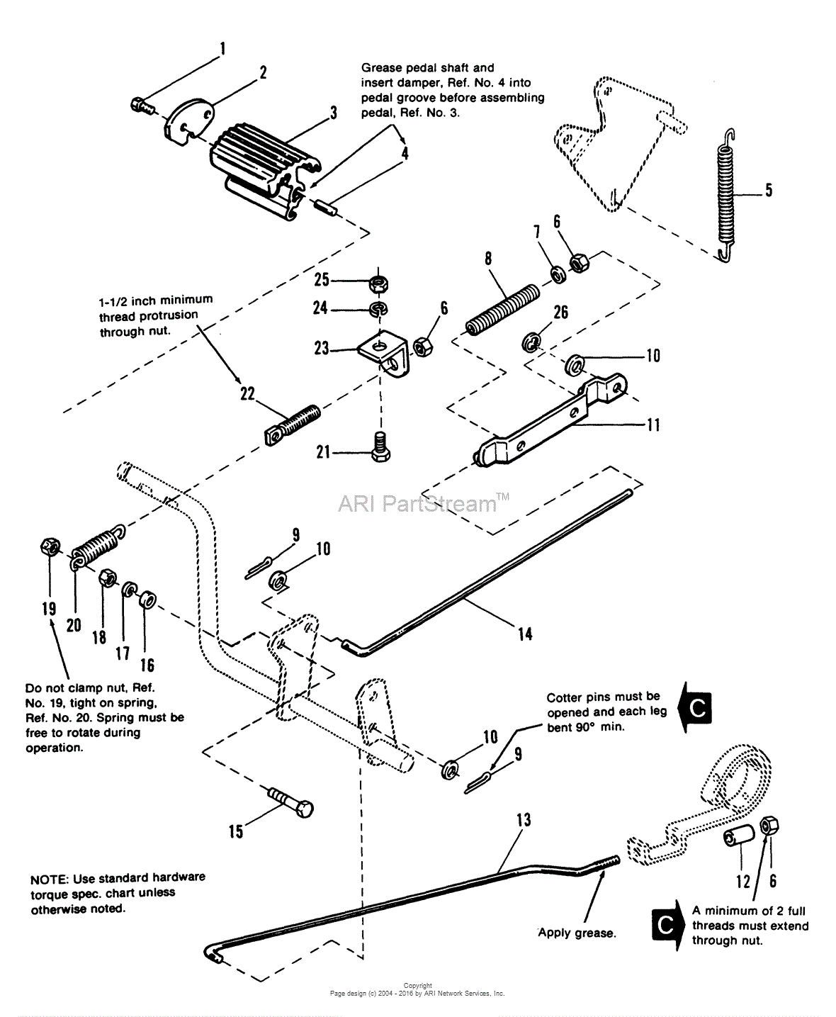 Simplicity 1691035 - 6216, 16HP Gear Parts Diagram for Brake & Clutch Group