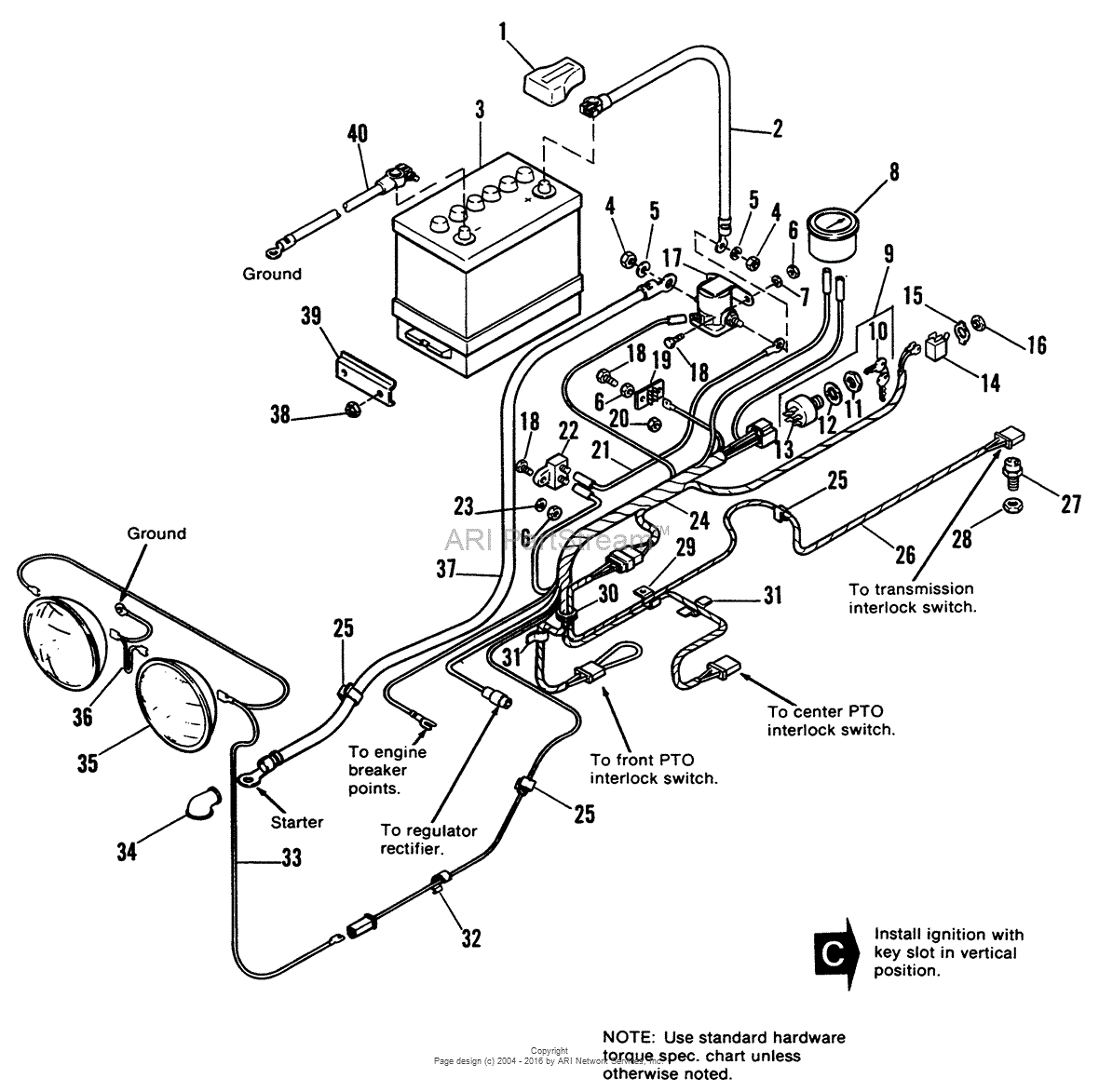 Simplicity 1690476 - 7116, 16HP Gear w/Ag Tires Parts Diagram for ...