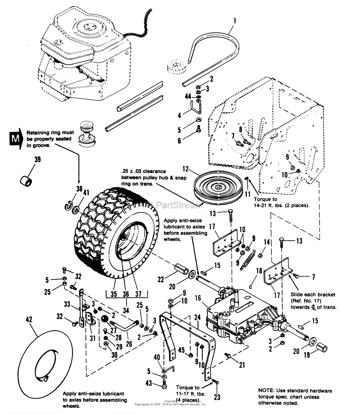 Simplicity 1691041 - 616 SPECIAL, 16HP Gear Parts Diagram for Rear ...