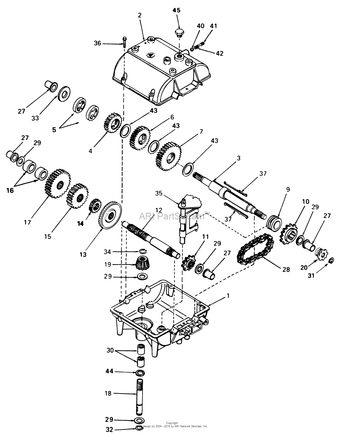 Simplicity 1691181 755e 7hp 22 Two Stage Snowthrower Parts Diagram For Peerless Transmission Model 700 006