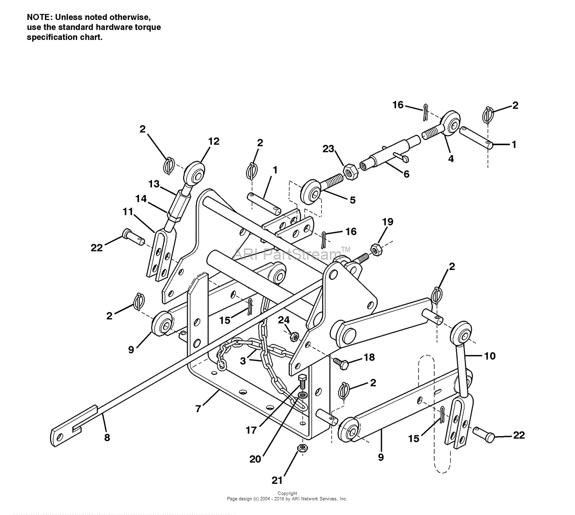 Simplicity 1692928 - 3-Point Hitch Parts Diagram for 3-Point Hitch