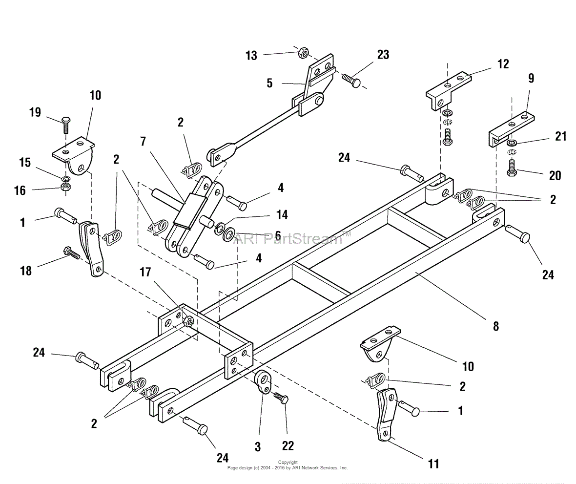 Simplicity 1693175 - Ladder Sub-Frame Hitch Parts Diagram for Ladder ...