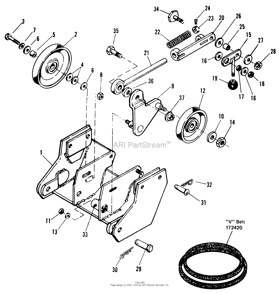 Simplicity 990944 - Hitch Assembly Parts Diagram for HITCH ASSEMBLY