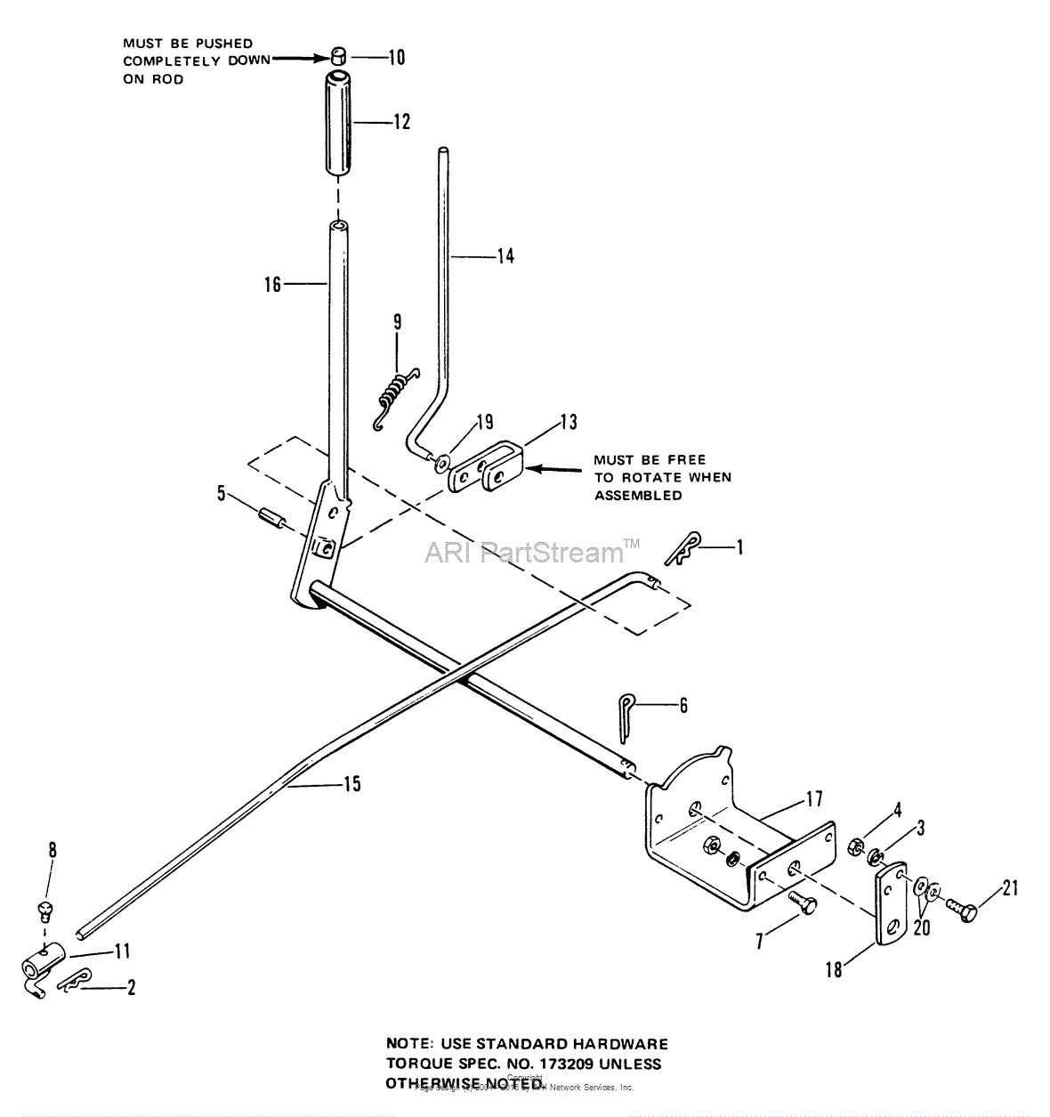 Simplicity 1690170 - Lift Lever Parts Diagram for Lift Lever