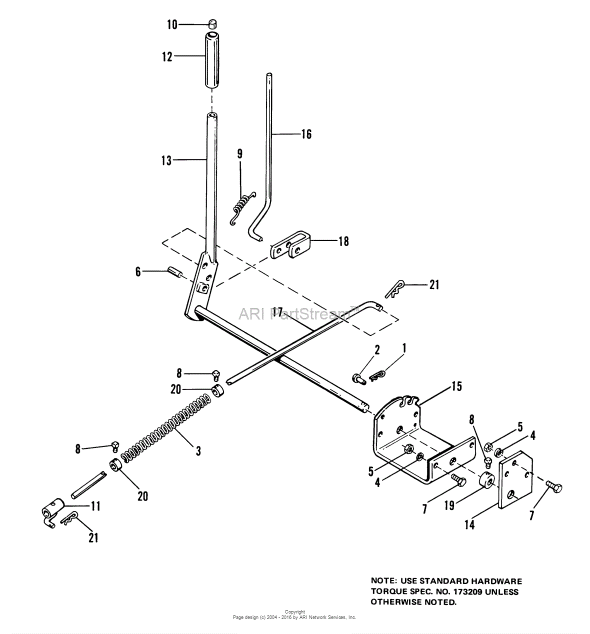 Simplicity 1690195 - Lift Lever Parts Diagram for Lift Lever