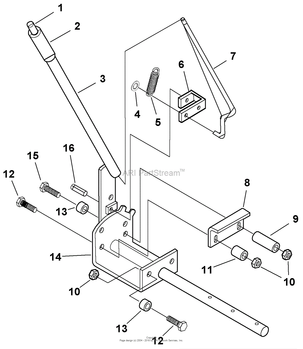 Simplicity 1692623 - Lift Lever Kit, Snowthrower & Dozer Blade Parts ...