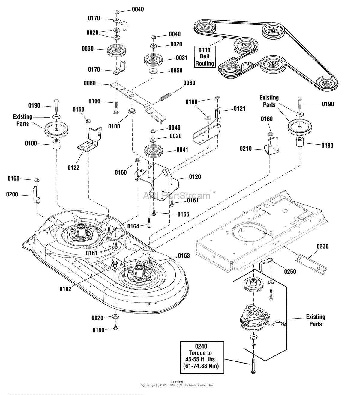Simplicity 1687782YP - Belt Conversion Kit, 42&quot; Mower Deck Parts Diagram for Belt Conversion Kit
