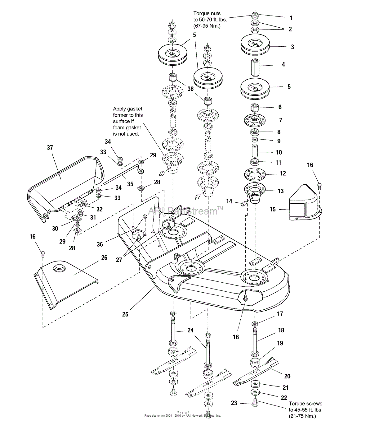 Simplicity 44 Mower Deck Parts Diagram