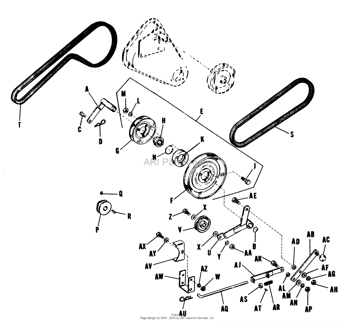 Simplicity 990174 32" Heavy Duty Tiller Parts Diagram for TILLER DRIVE