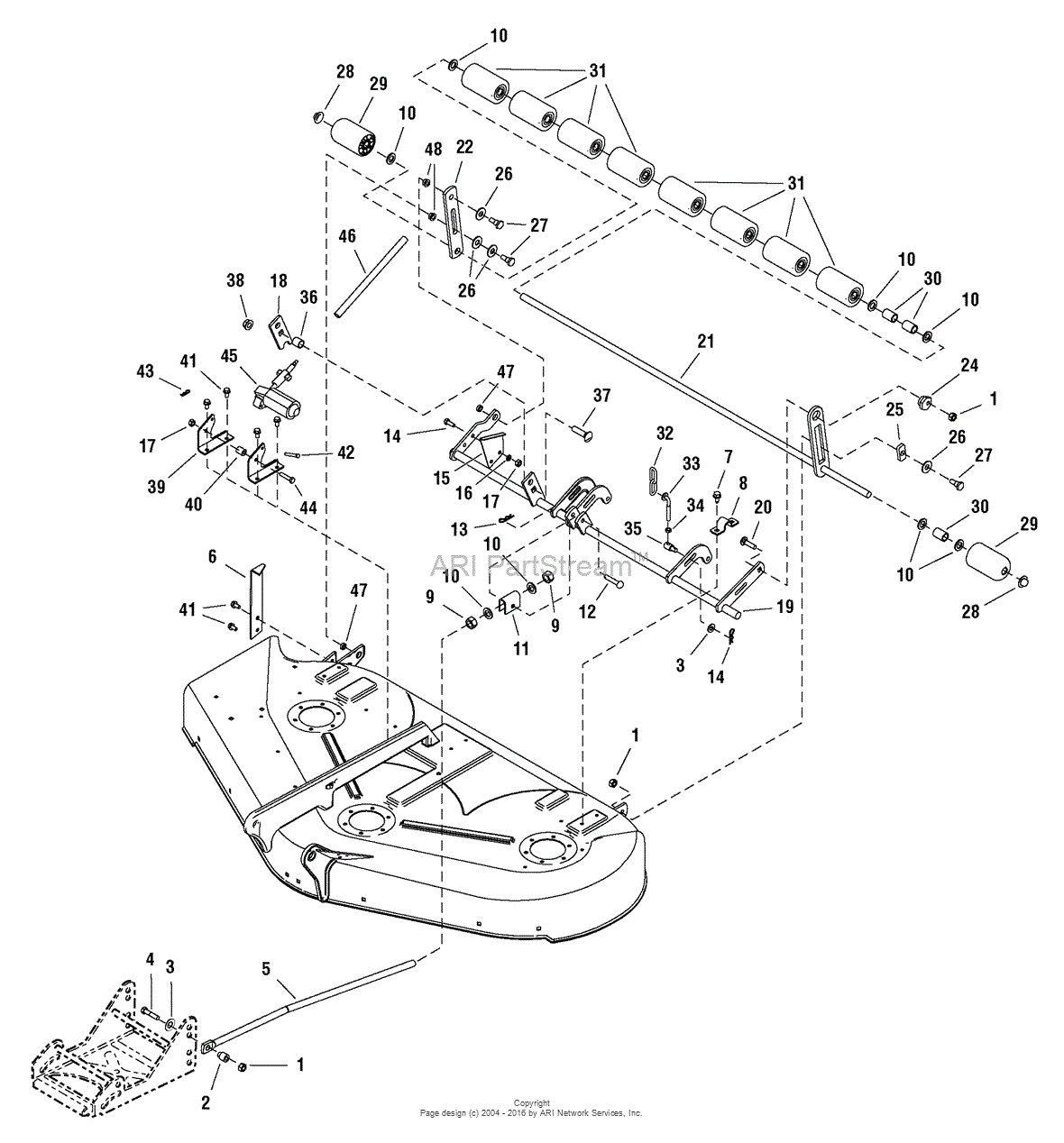 Simplicity 1695185 50 Mower Deck Ceexport Parts Diagram For 50