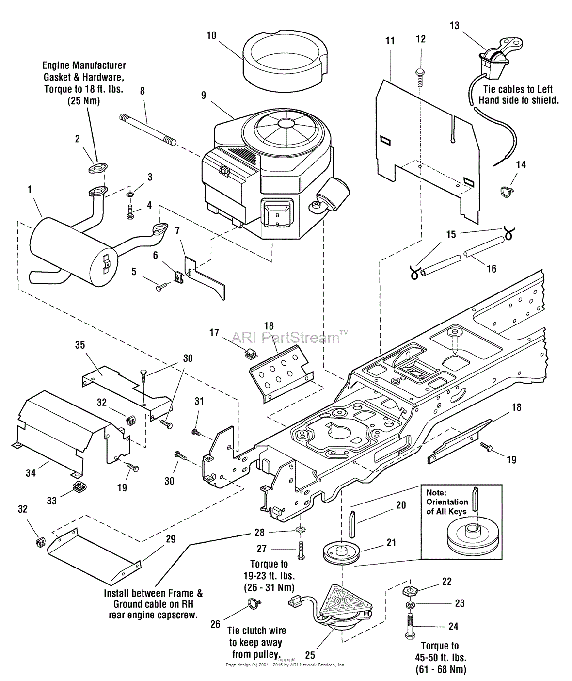 Simplicity 2690621 Baron Xl 20hp Hydro Rmo And 40 Mower Deck Ce Export Parts Diagram For Engine Group 18hp 20hp Briggs Stratton Vanguard Twin 986833 986835