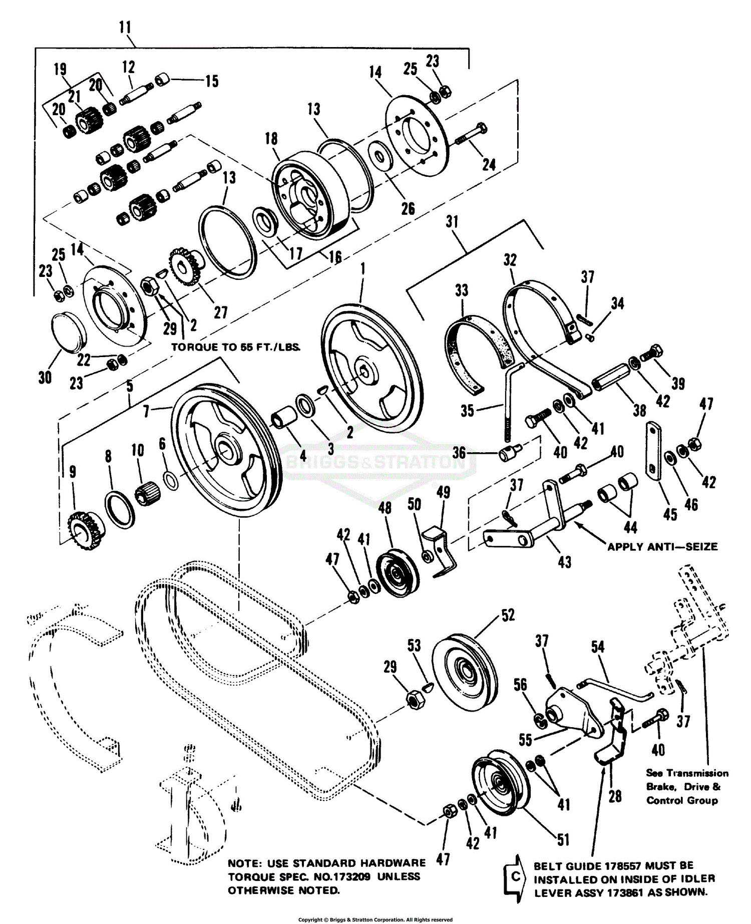 Simplicity 1690216 - 712S, 12HP Shuttle (S/N 2297-3750) and 42