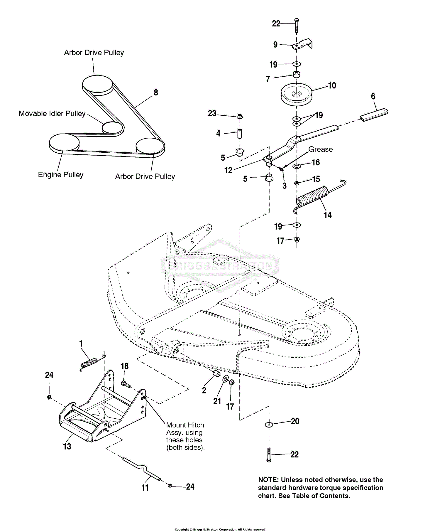 Simplicity 1691815 38 Mower Deck Parts Diagram For 38 Mower Deck