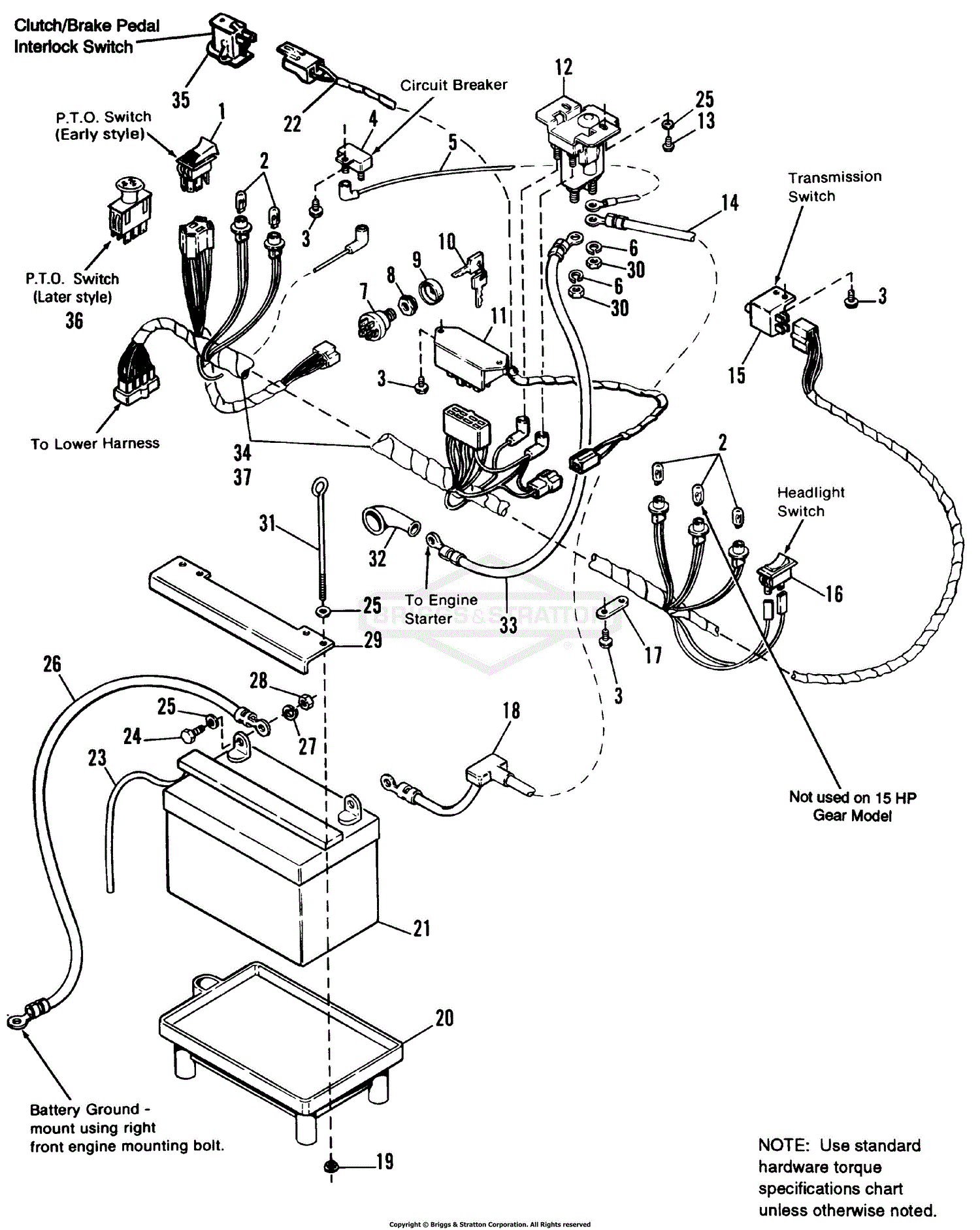 Simplicity 1692261 - Broadmoor, 12.5HP Hydro Parts Diagram for
