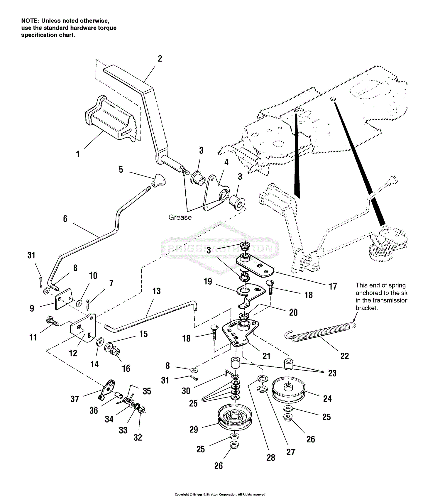 Simplicity 1692813 - 1616H, 16HP V-Twin Hydro Parts Diagram for Foot ...