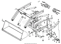 Simplicity 990515 - Front End Loader Parts Diagram for 12 H.P. FRAME GROUP