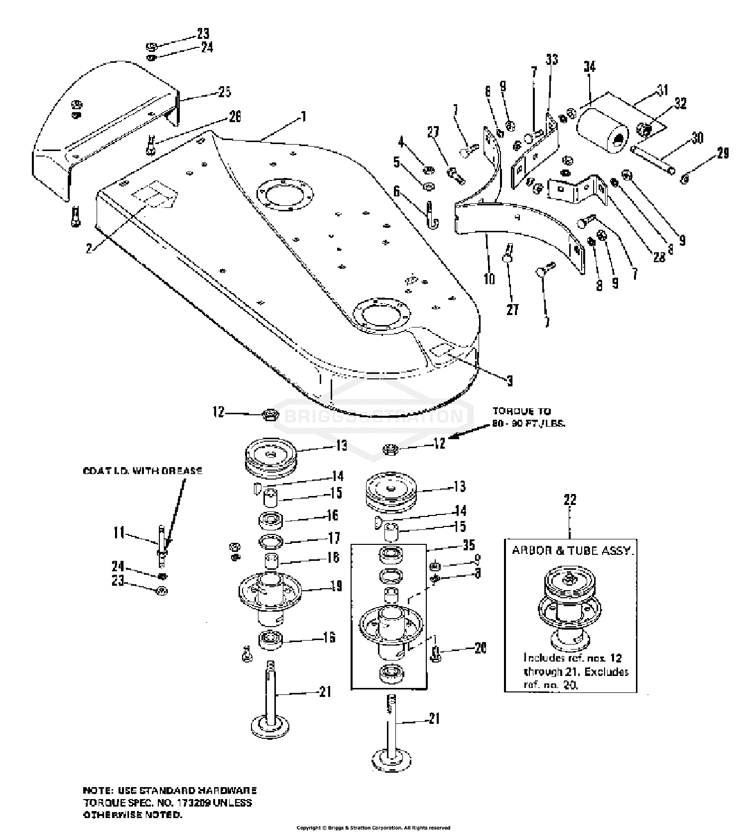 Simplicity 1690205 36 Rotary Mower Parts Diagram For Mower Deck And Arbors Group 0228i01