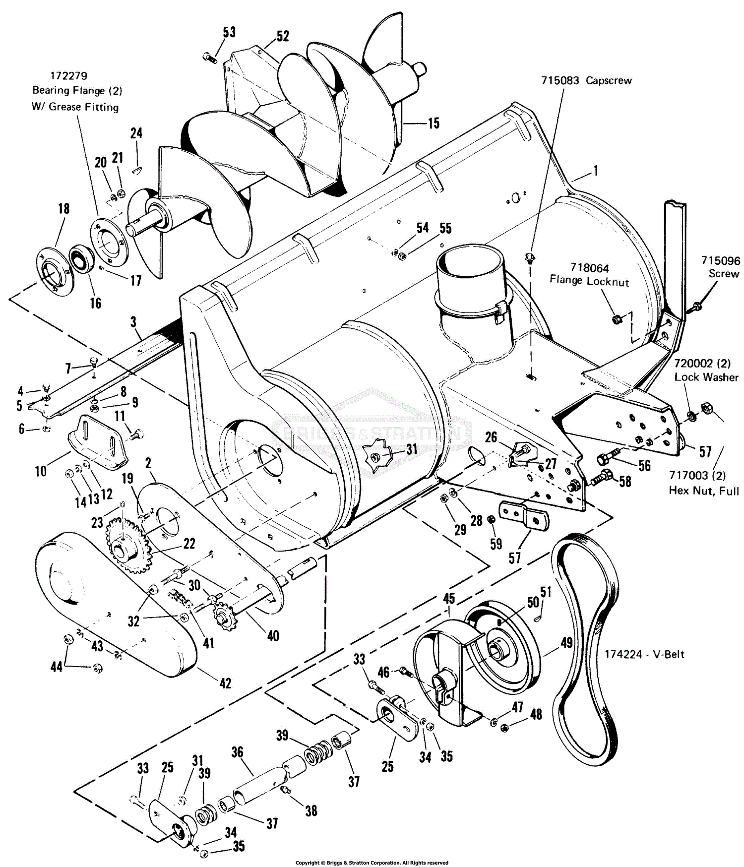 Simplicity 990745 42" Snowthrower Parts Diagram for 36" & 42" Snowthrower