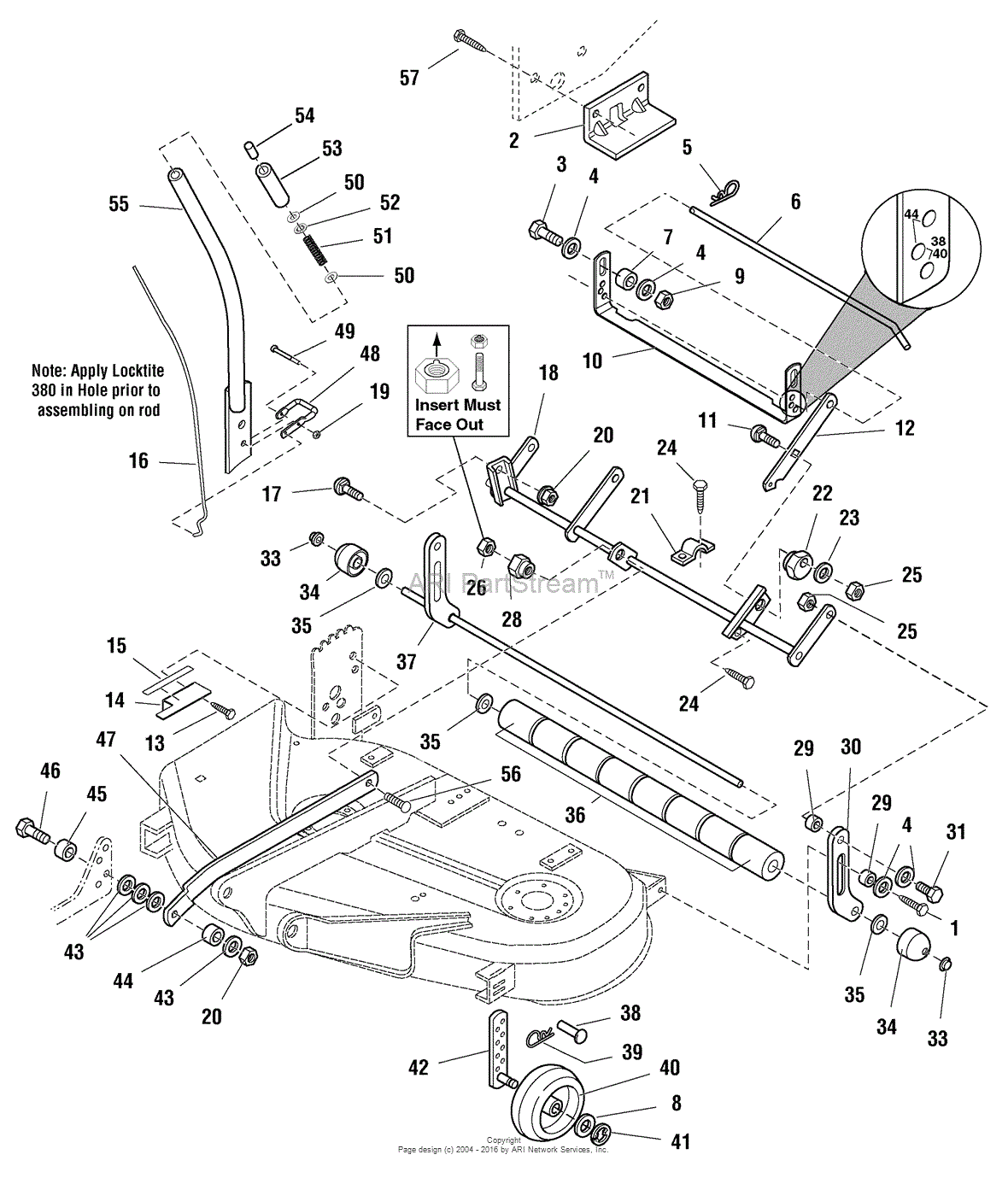 Simplicity 1694691 38 Mower Deck Ce Export Parts Diagram For 38