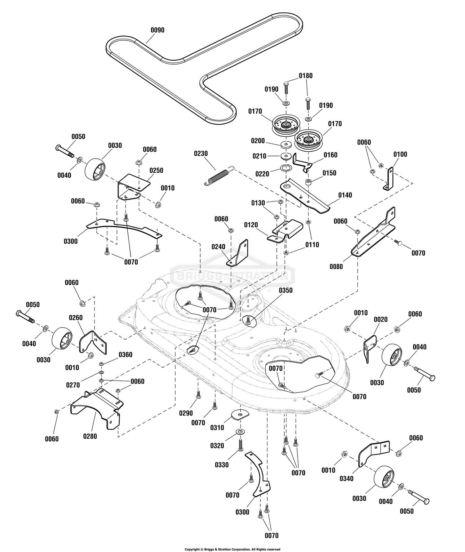 Simplicity 2691036-00 - ZT2142, 21HP B&S Rider w/42 Mower Parts Diagram  for 42 Mower Deck - Clutch & Support Group