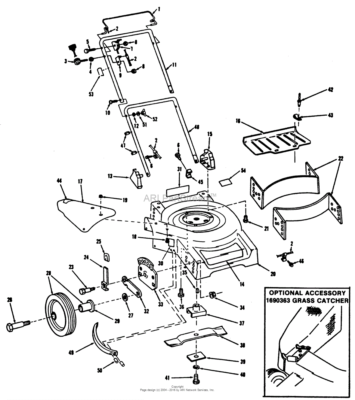 Simplicity 1690802 - 21 Push Mower (Side Discharge) Parts Diagram for PARTS  LIST FOR MFG. NO. 1690797-21 PUSH MOWER