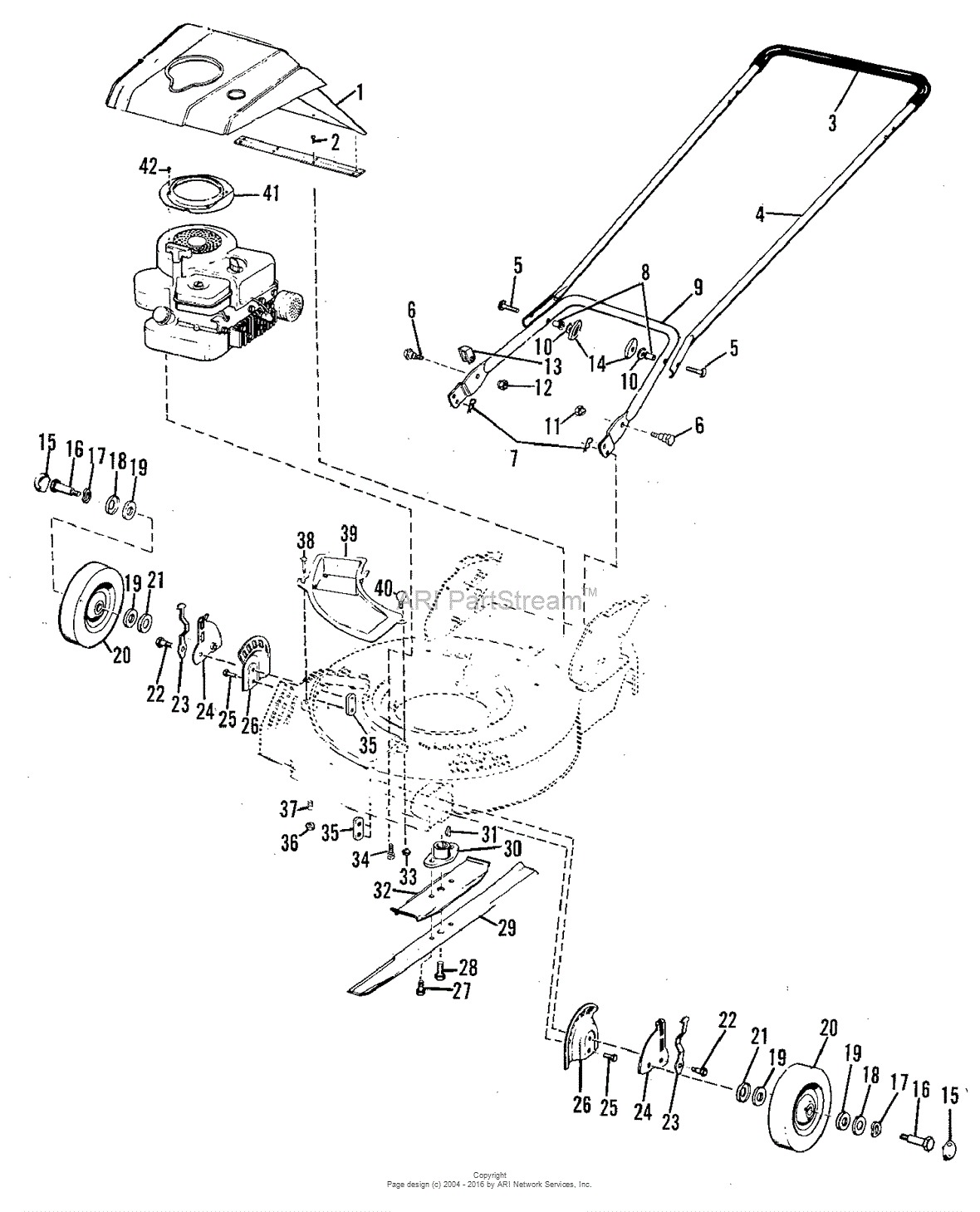 Simplicity 990863 - HOMELITE M-21 S E, Walk-Behind Mower Parts Diagram ...