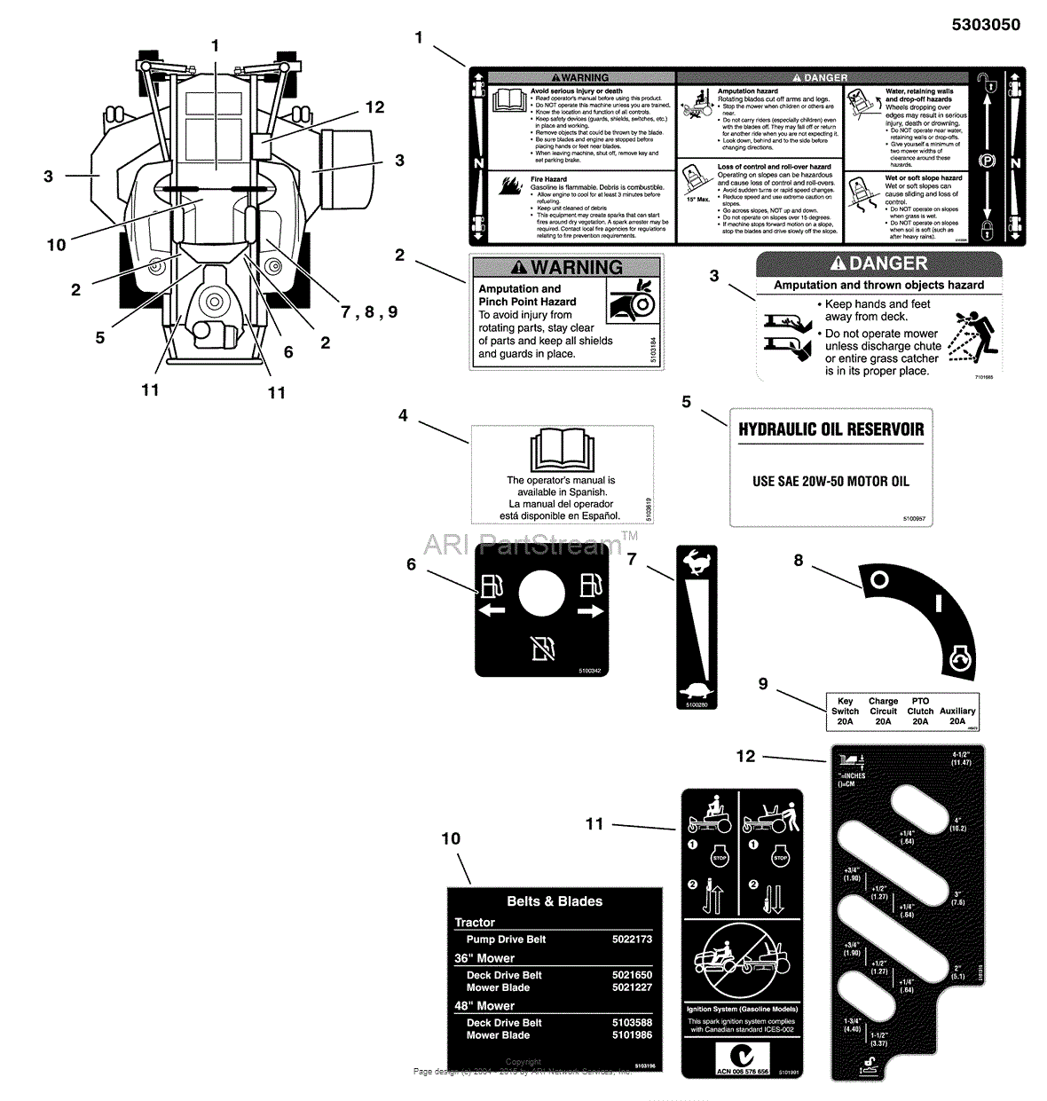 Snapper Pro 5901373 - S50XTKAV1948 CAL, 48" Zero-Turn Rider Parts