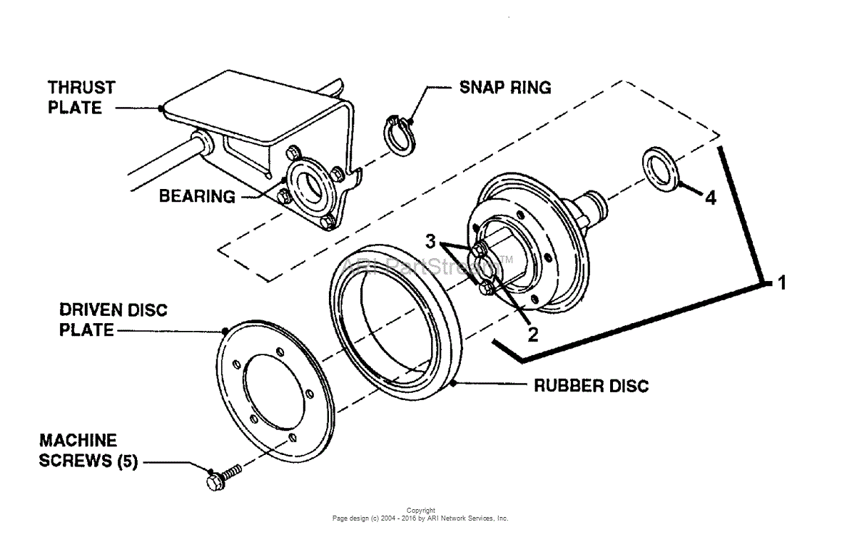 Snapper 7061276 - Driven Disc Hub Replacement Kit, 21