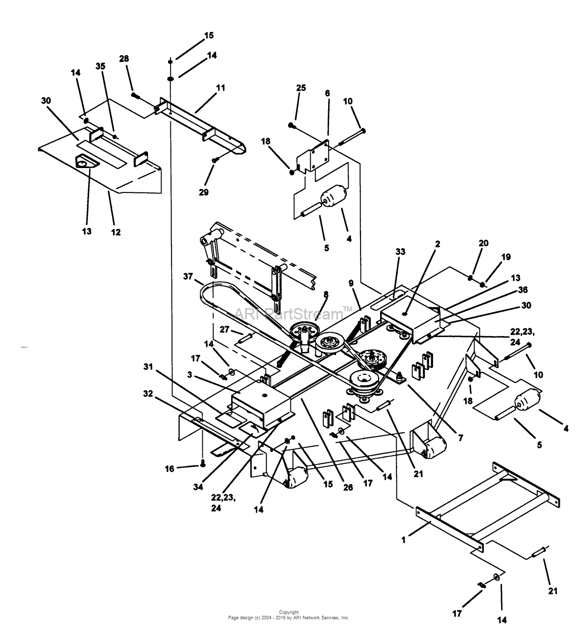 Snapper Z2205kv (80920) 22 Hp Hydrogear Drive Ztr Series 5 Parts 